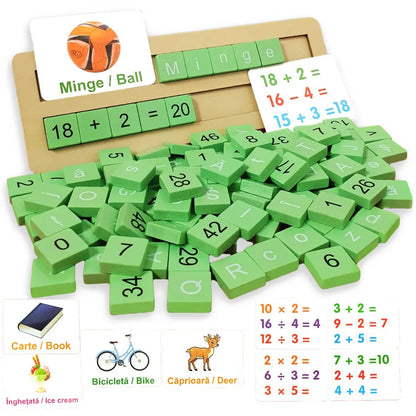Wooden Alphanumeric Spelling & Maths Teaching Kit