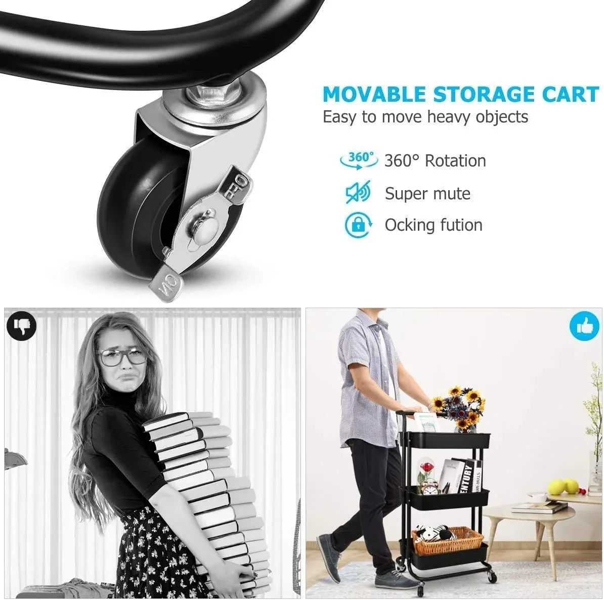 3-Tier Organizer Trolley