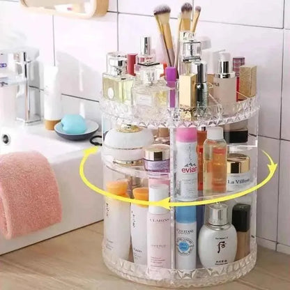 360° Rotating Makeup Organizer And Makeup Rack