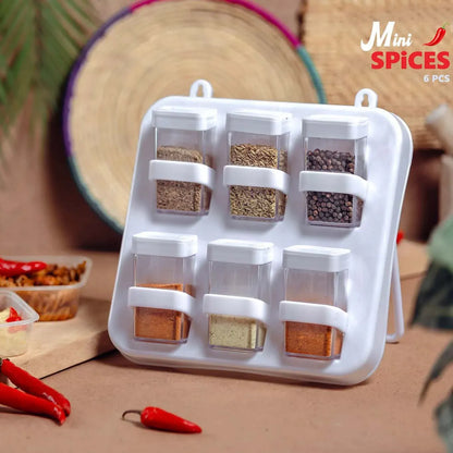 Mini Crystal Spice Jars With Stand - Multipurpose Box Masala Box