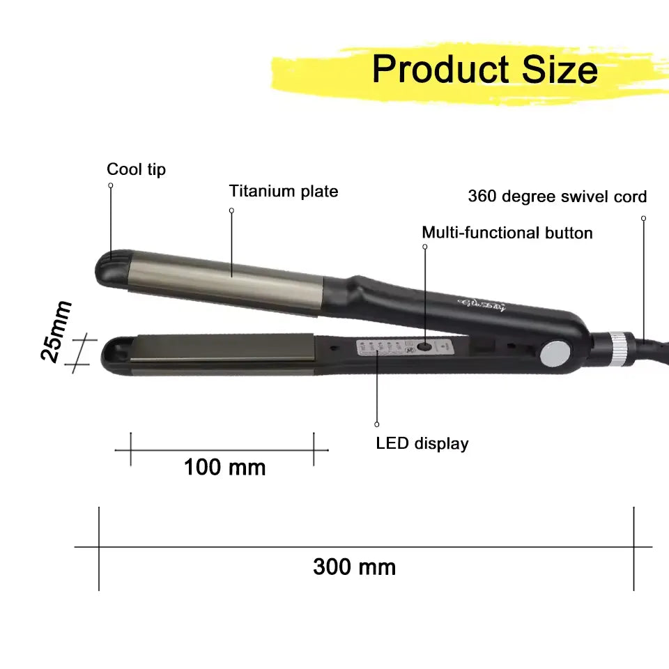 Ceramic Hair Straightener with Adjustable Temperature