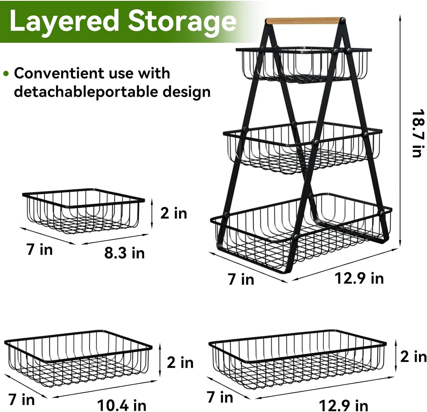Multi Purpose Storage Basket (Metal)