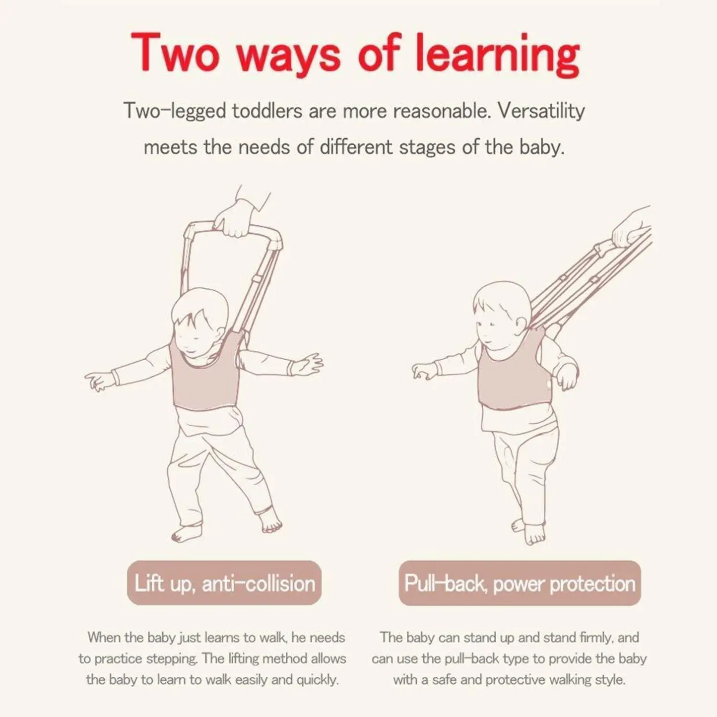 Learning walking baby belt