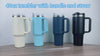 Travel Coffee Tumbler – Reusable Stainless Steel Mug with Straw