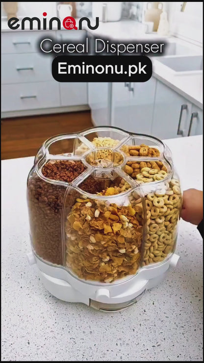Kitchen Food Rotating Rice Dispenser Grain Storage Container