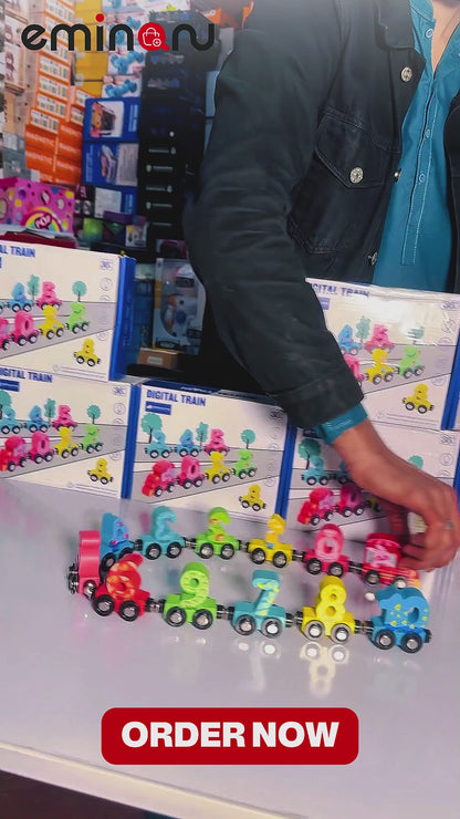 Train numbers for children play and learn