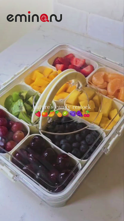 Portable Snack Platters Organizer With 4 box and 8 box variants