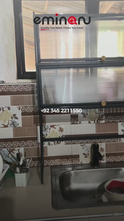 Double Cabin Over the Sink Rack-Black