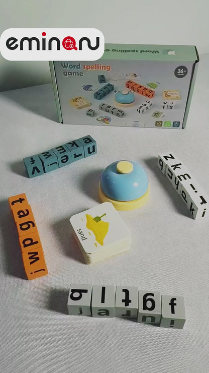 English Word Spelling Toy Wooden Multi Educational Toys