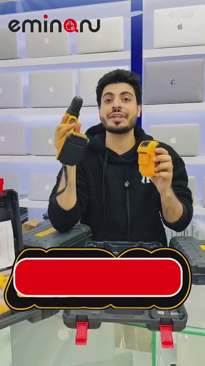 Rechargeable Drill Machine With 2 Batteries & Charger