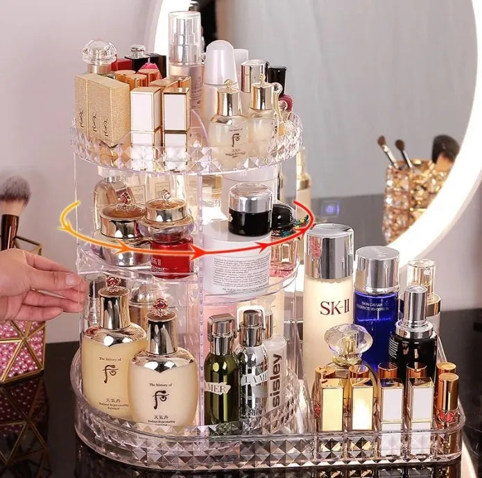 360° Rotating Makeup Organizer